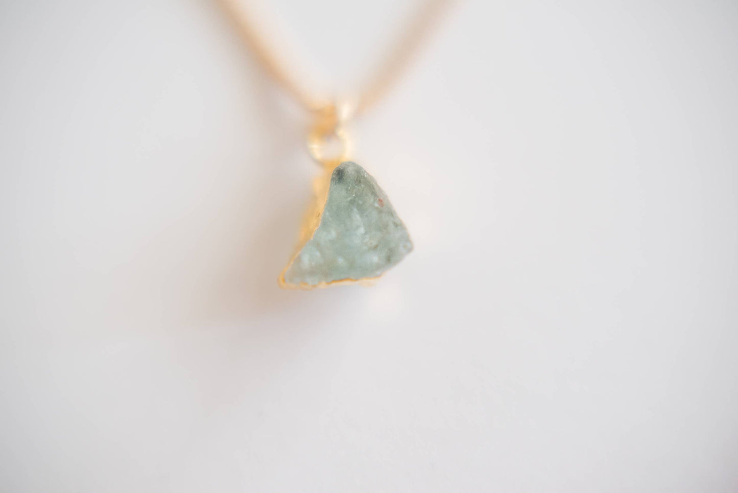 24k Gold Foil Raw Birthstone Necklace