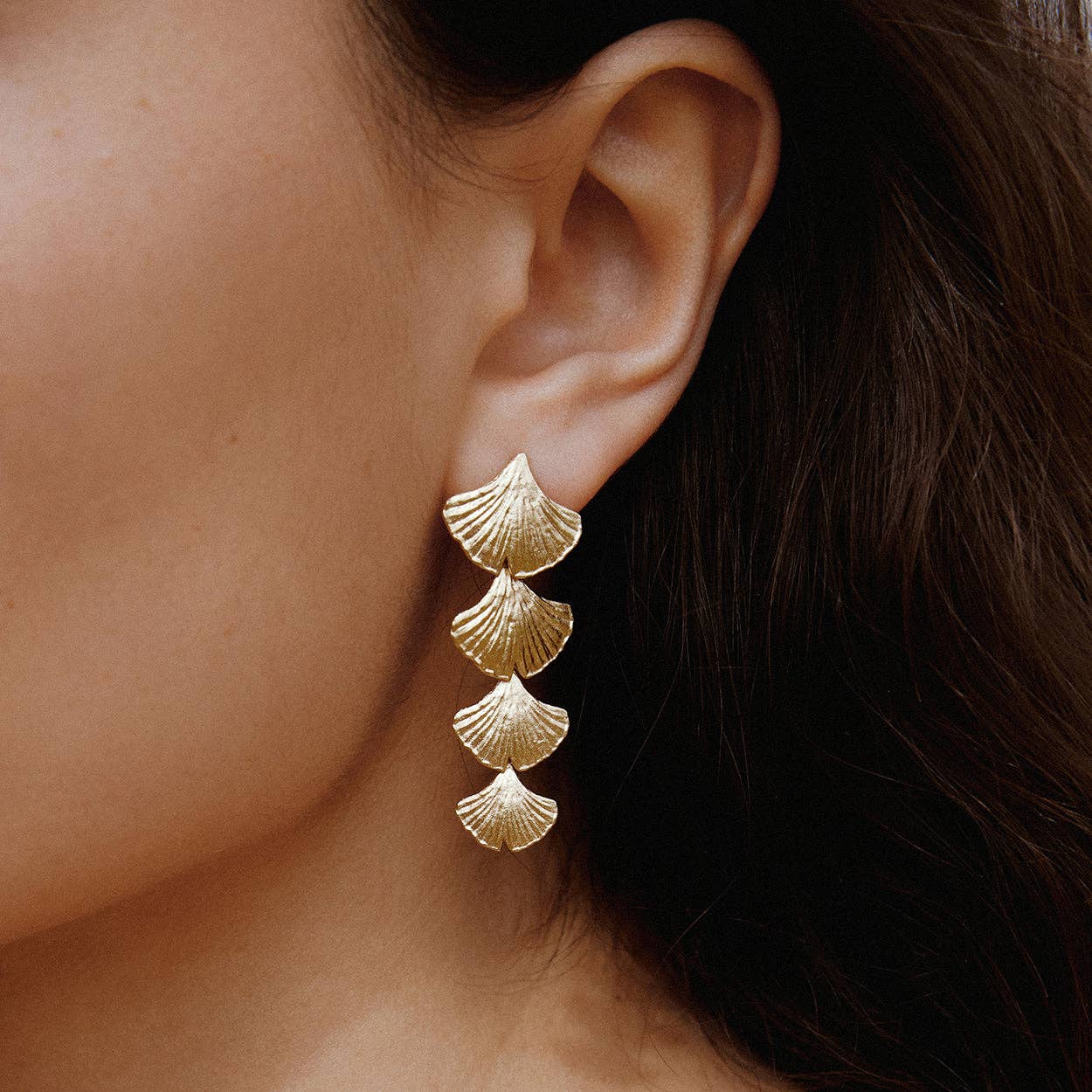 Biloba Earrings | Jewelry Gold Gift Waterproof - Shop Wild Ivy