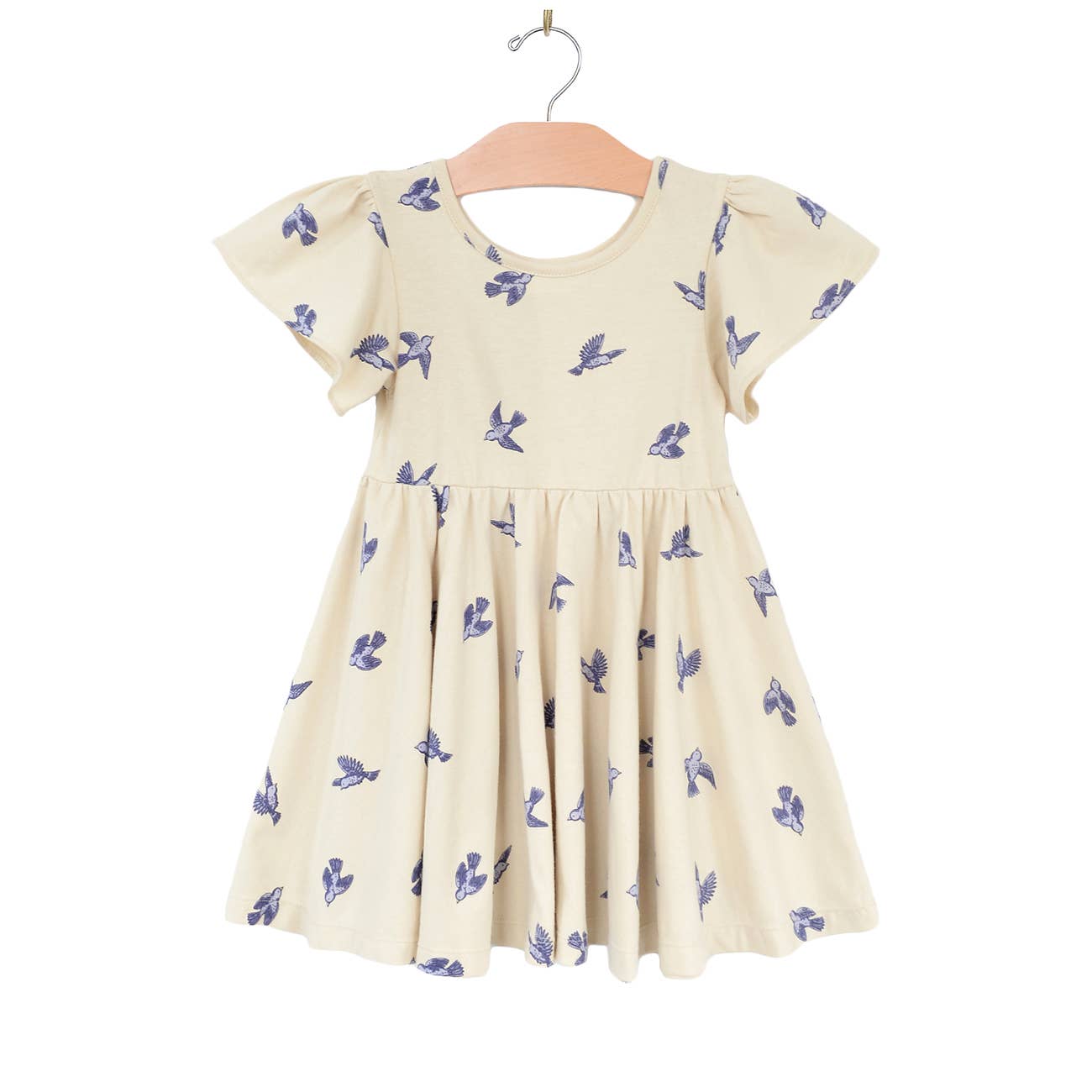 Twirl Dress- Bluebird- Natural - Shop Wild Ivy