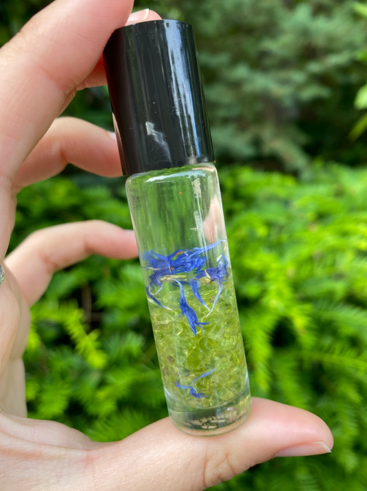 Peridot Crystal Perfume Roller