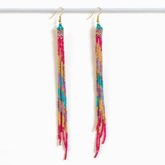 Beaded Fringe Duster Earrings - Shop Wild Ivy