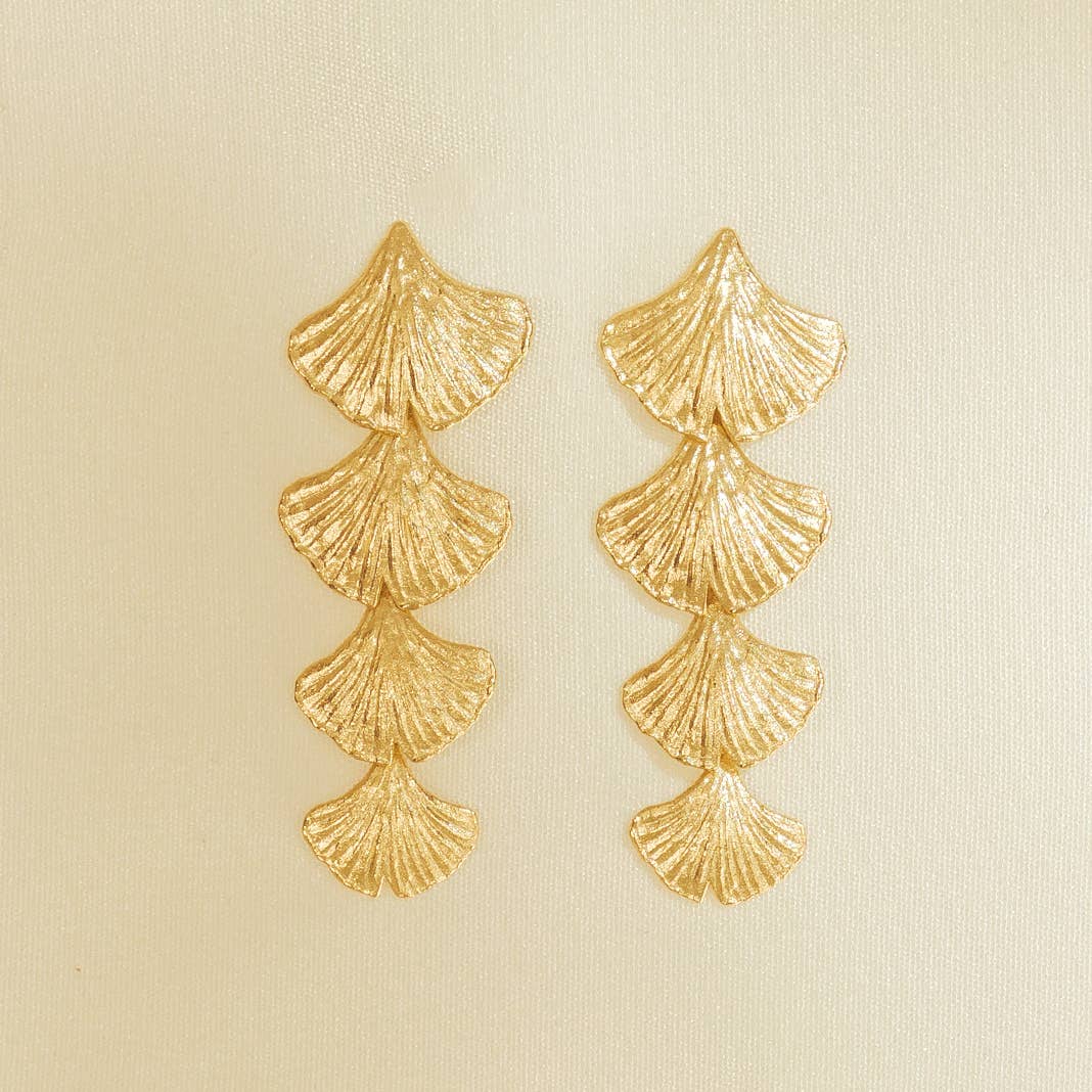 Biloba Earrings | Jewelry Gold Gift Waterproof - Shop Wild Ivy
