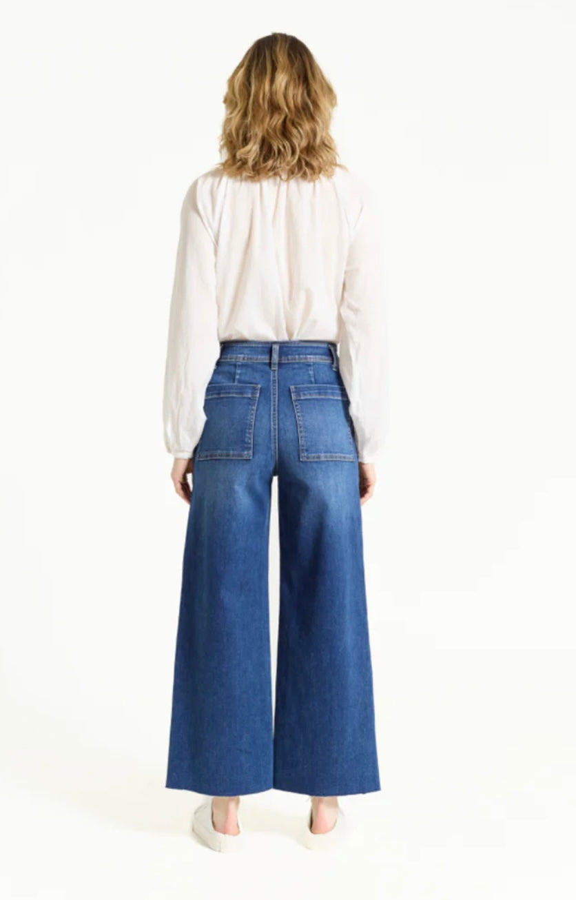 Oat Wide Leg Trouser — Audre Dark