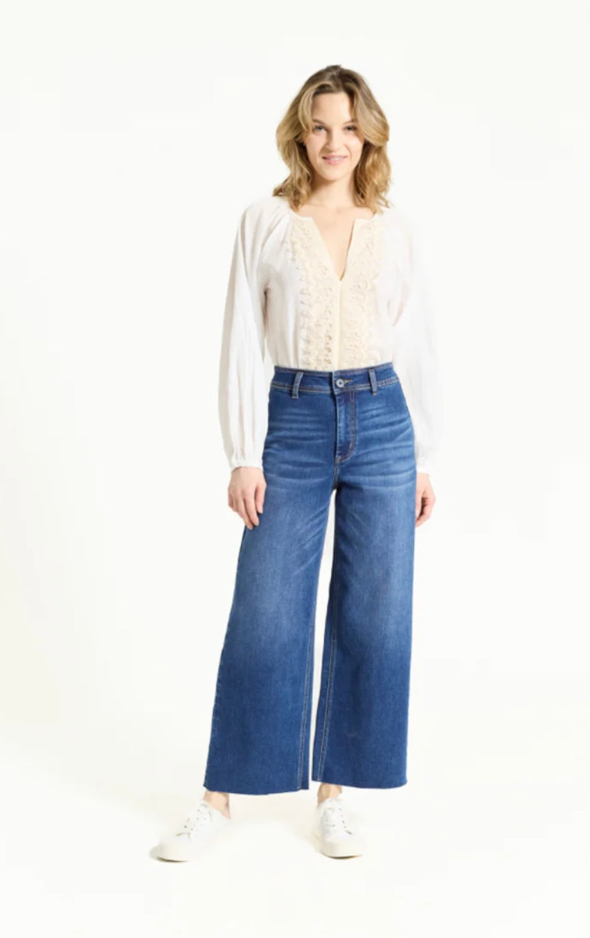 Oat Wide Leg Trouser — Audre Dark