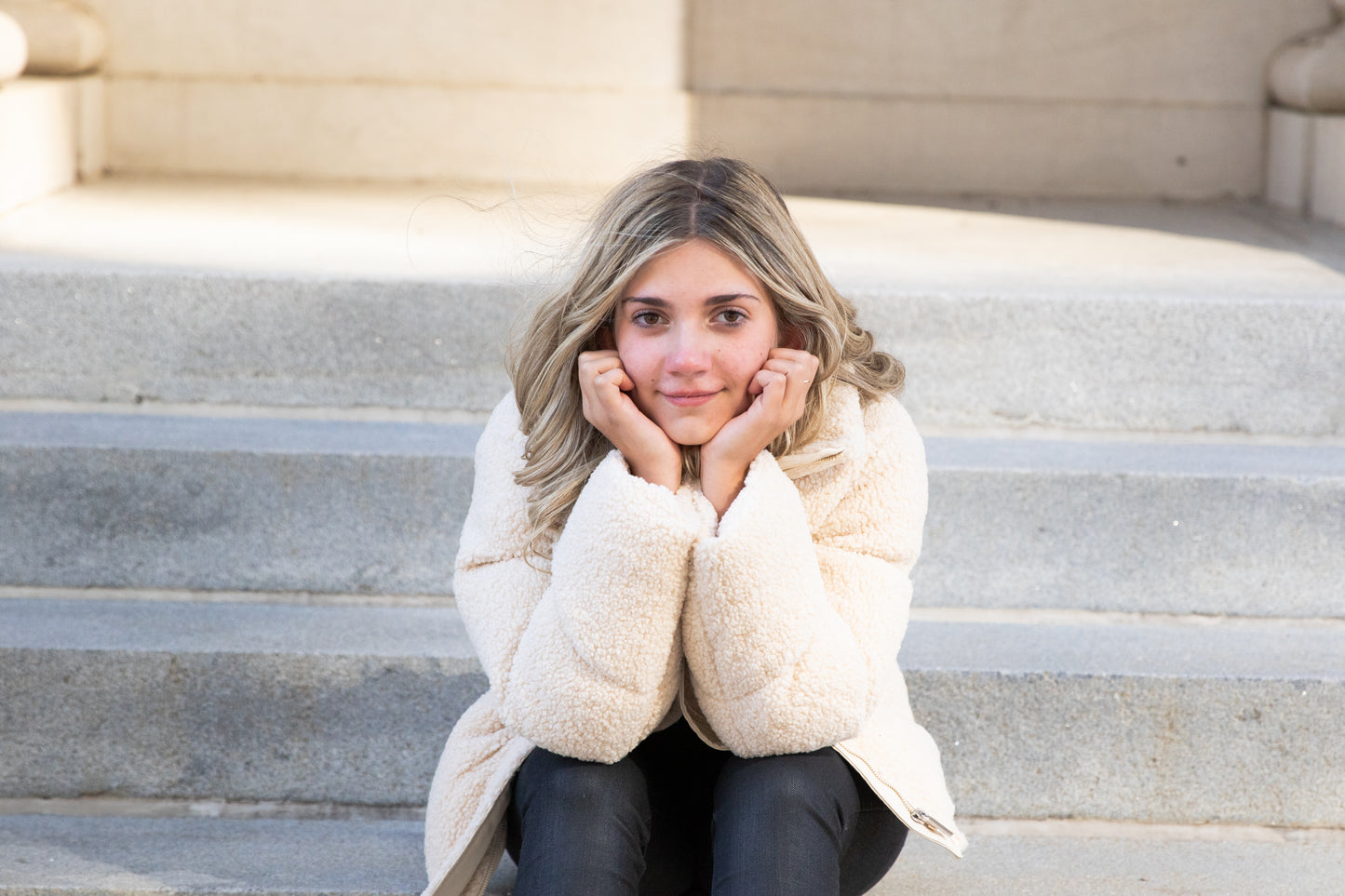 Faux Shearling Coat in Ivory - Shop Wild Ivy