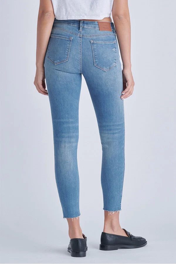 hidden denim, straight leg pants, stretchy denim, great denim, skinny ankle cut 